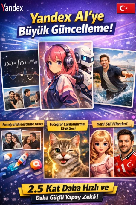 Yandex AI Türkiye'de Büyük Güncelleme: 2,5 Kat Hız ve 6 Milyon Görsel Üretimi