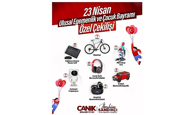 Canik Belediyesi 23 Nisan'a Özel Hediye Çekilişi Başlattı