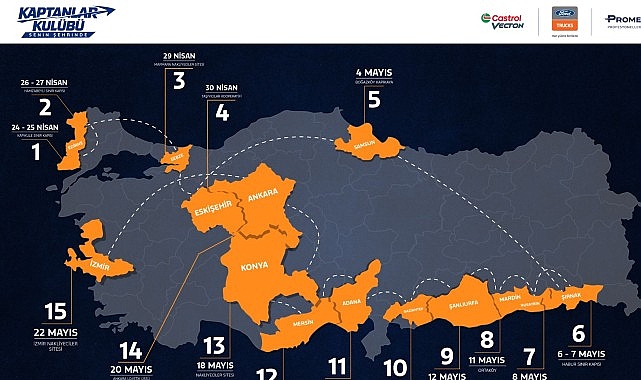 Ford Trucks, Castrol ve Prometeon 13 Şehirde 4.500 km'lik Roadshow Başlatıyor