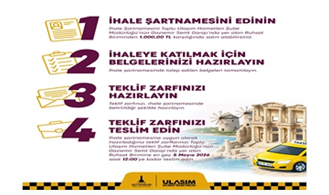 İzmir'e 215 Yeni Taksi: 19 Çevre İlçeye 115 Plaka İhalesi 7 Mayıs'ta