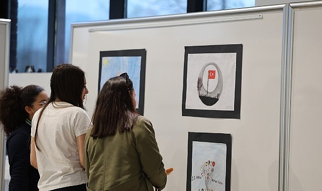 Kartepe'de Çocukların Resim Sergisi Açıldı: 24 Nisan'a Kadar Ücretsiz