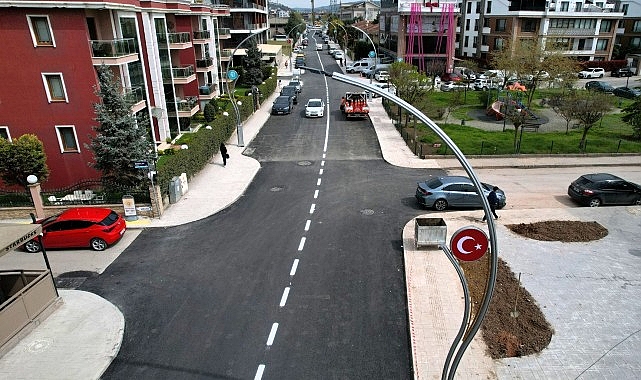 Kocaeli'de Şehit Ergün Köncü Caddesi Yol Çizgileriyle Yenilendi