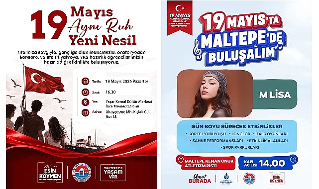 19 Mayıs Coşkusu Maltepe'de Zeynep Bastık Konseriyle Taçlanacak