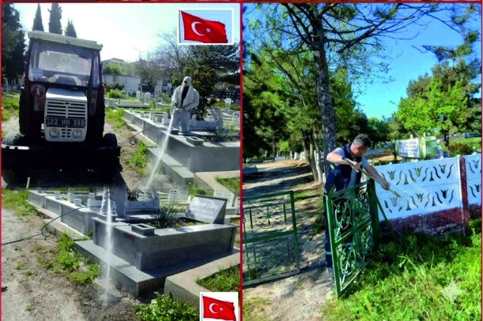 Uzunköprü'de Mezarlıklarda Bayram Öncesi 5 Aşamalı Dev Bakım Seferberliği