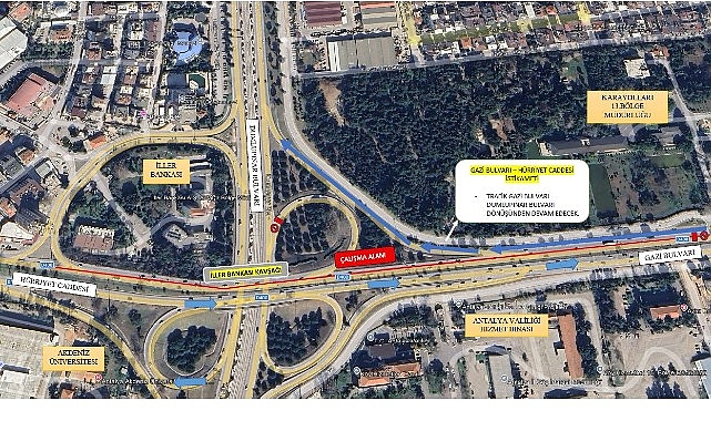 Antalya'da İller Bankası Kavşağı'nda Asfalt Yenileme: 10 Mayıs'ta Trafiğe Açılacak