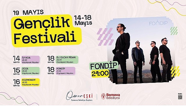 Bornova'da Gençlik Haftası Sahnesi Yerel Sanatçılara Emanet: 5 Günlük Müzik Şöleni