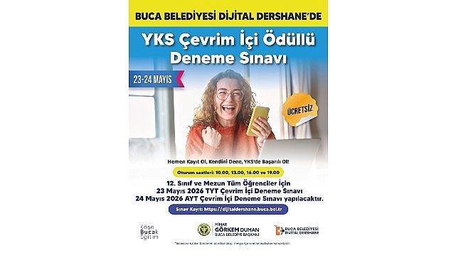 Buca Belediyesi'nden 20 bin öğrenciye ücretsiz online deneme sınavı fırsatı