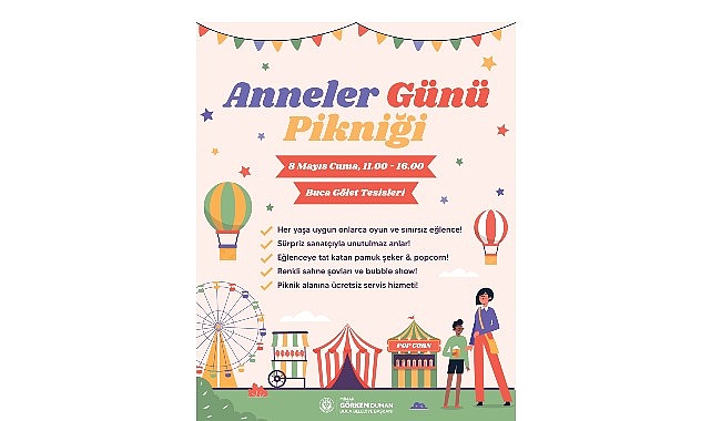 Buca Belediyesi'nden Anneler Günü'nde 3 Gün Sürecek Şenlik: Piknik, Atölye ve Kermes