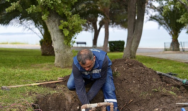 Burhaniye'de Park ve Yeşil Alanlarda Kapsamlı Bakım Seferberliği