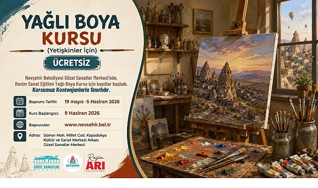 Nevşehir'de Ücretsiz Sanat Kursları: Yağlı Boya ve Kara Kalem İçin Kayıtlar Başladı