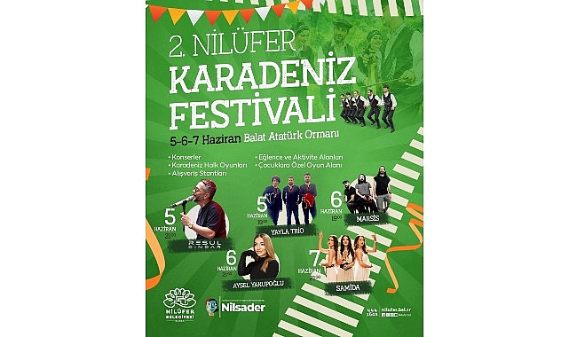 Bursa'da Karadeniz Rüzgarı: 2. Nilüfer Karadeniz Festivali 5-7 Haziran'da