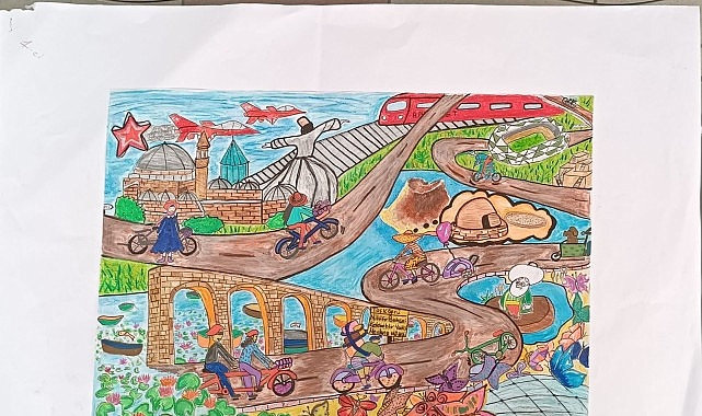 Konya'da Bisiklet Başkenti Resim Yarışması: 5 Öğrenci Ödül Kazandı