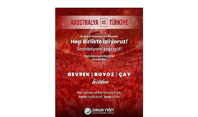 Balçova'da Milli Maç Coşkusu: Dev Ekranda Avustralya Karşılaşması
