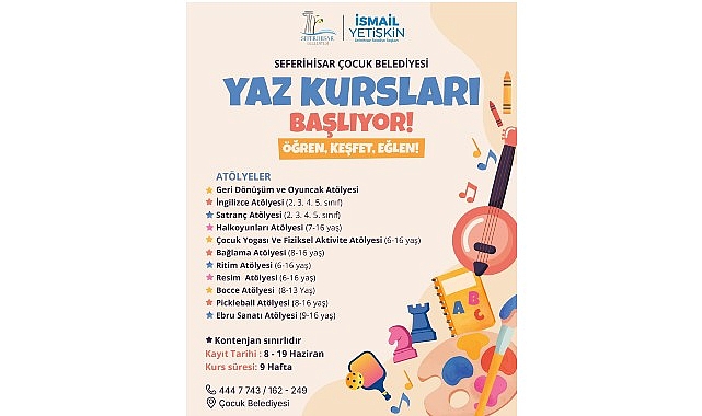 Seferihisar'da Çocuklara Özel Yaz Kampı: Kayıtlar 8 Haziran'da Başlıyor