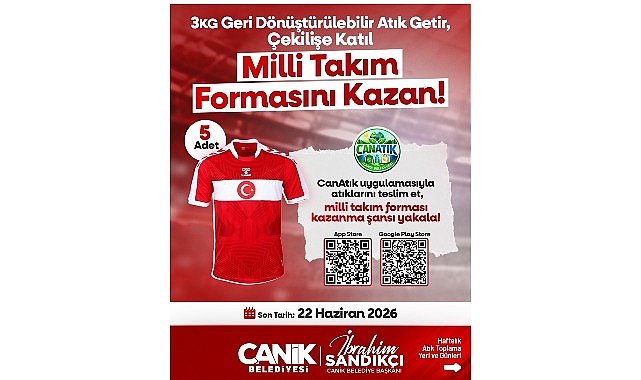 Canik'te 3 Kilo Atığa Milli Takım Forması: Sıfır Atık Kampanyası