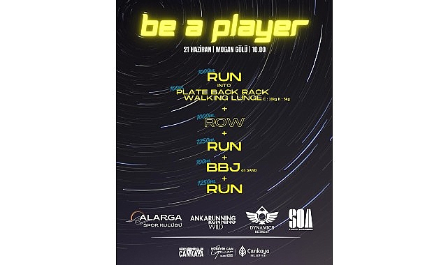 Çankaya'da Spor Festivali: Be a Player Ankara 21 Haziran'da Mogan Gölü'nde