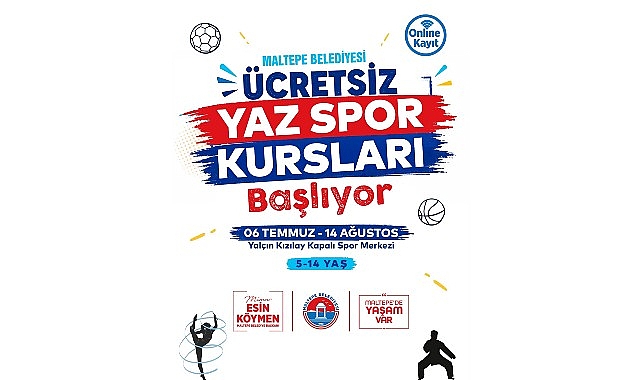 Maltepe'de çocuklara ücretsiz yaz spor kursu: 6 branşta eğitim