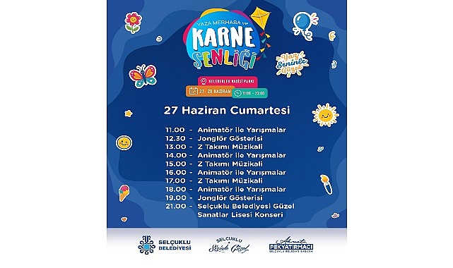 Selçuklu'da Karne Şenliği: 27-28 Haziran'da Tropikal Kelebek Bahçesi'nde Eğlence Dolu İki Gün