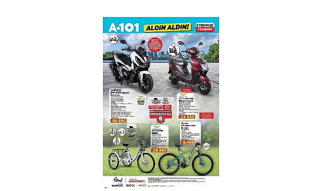 A101'de 2 Temmuz'da Dev Mobilite İndirimi: Motosiklet 99.990 TL'den Satışta